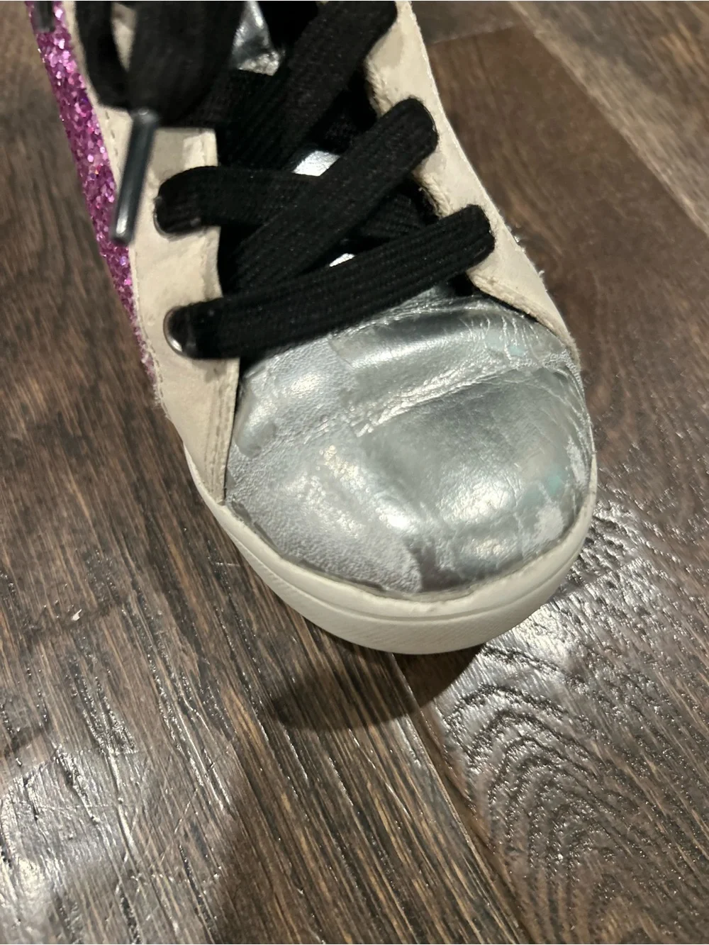 Nina Kids Glitter High-Top Zipper Sneakers- size Toddler 9